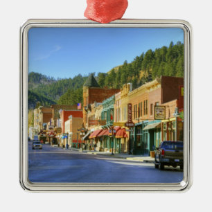 SD, Deadwood, Historic Gold Mining town Metal Ornament