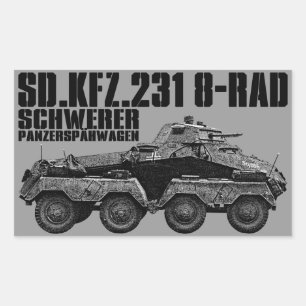 Sd.Kfz. 231 (8-Rad) Rectangular Sticker