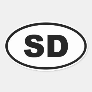SD South Dakota Oval Sticker