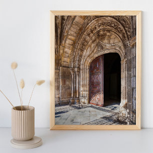 Se de Braga Cathedral Portal. Braga, Portugal. Photo Print