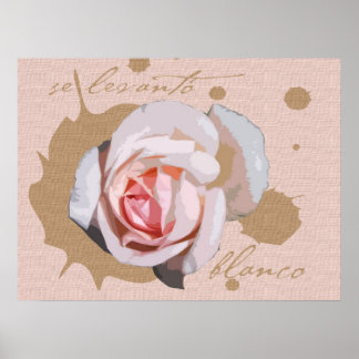 Se levanto blanco poster