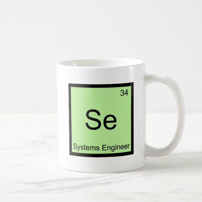 Se - Systems Engineer Funny Chemistry Element Tee Coffee Mug (Right)