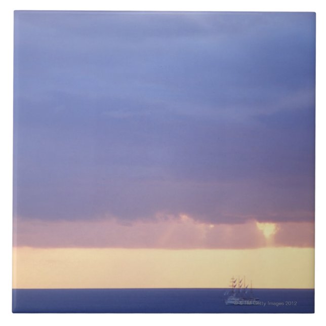 Sea 4 ceramic tile (Front)