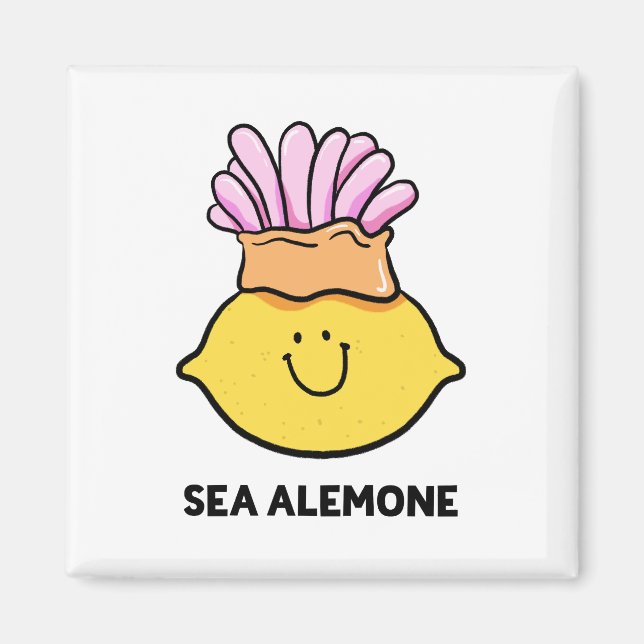 Sea A-lemon-e Lemon Fruit Magnet (Front)
