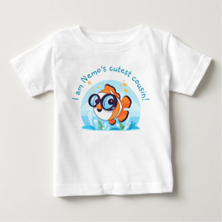 Sea Adventure | Cute Clownfish with Sunglasses Baby T-Shirt
