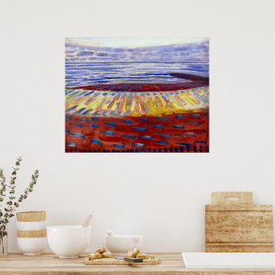 Sea After Sunset   Piet Mondrian   Poster