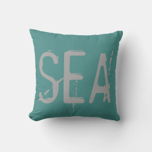 SEA Airport Grunge Typography Cushion