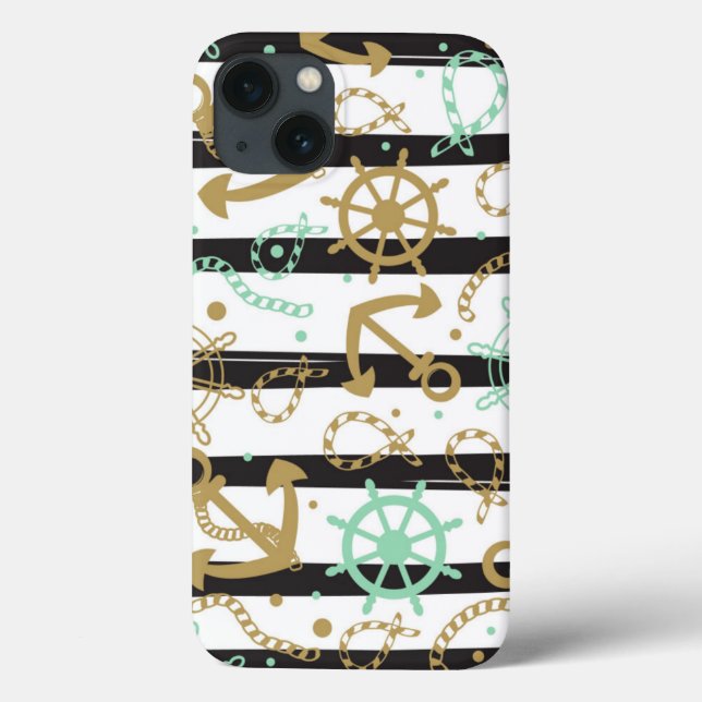 Sea Anchor Pattern Case-Mate iPhone Case (Back)