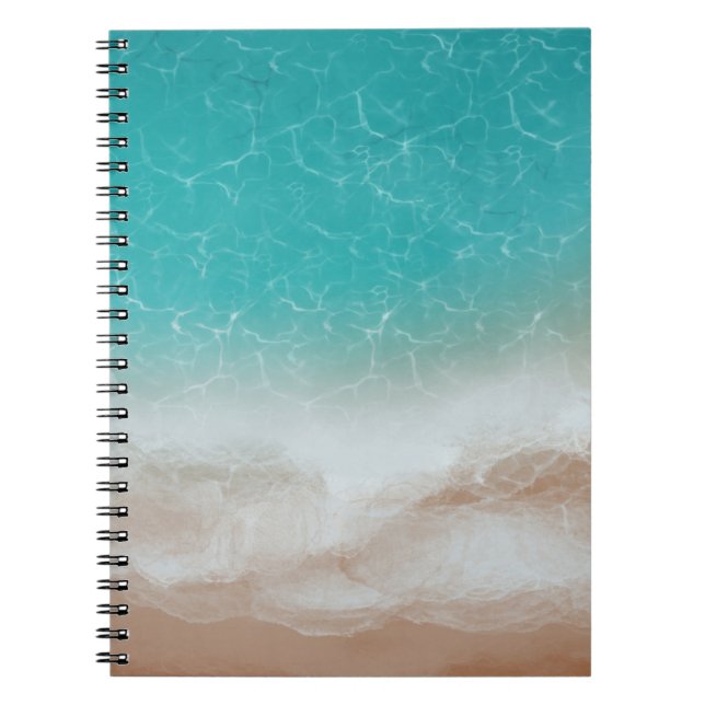 Sea and Beach from Above Cool Abstract Art Notebook (Front)