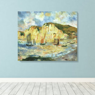 Sea and Cliffs by Pierre Renoir, Vintage Fine Art Canvas Print