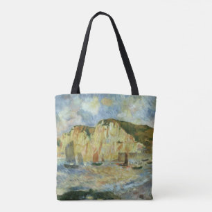 Sea and Cliffs by Pierre Renoir, Vintage Fine Art Tote Bag