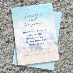 Sea and Sand Background Wedding Save The Date