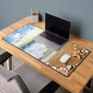 SEA AND SANDY BEACH DESK MAT