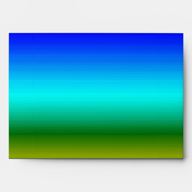 Sea and Sky Blue and Green Gradient Envelope (Front)