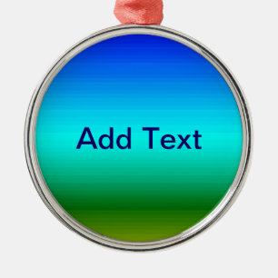 Sea and Sky Blue and Green Gradient Metal Tree Decoration