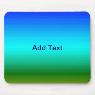 Sea and Sky Blue and Green Gradient Mouse Pad