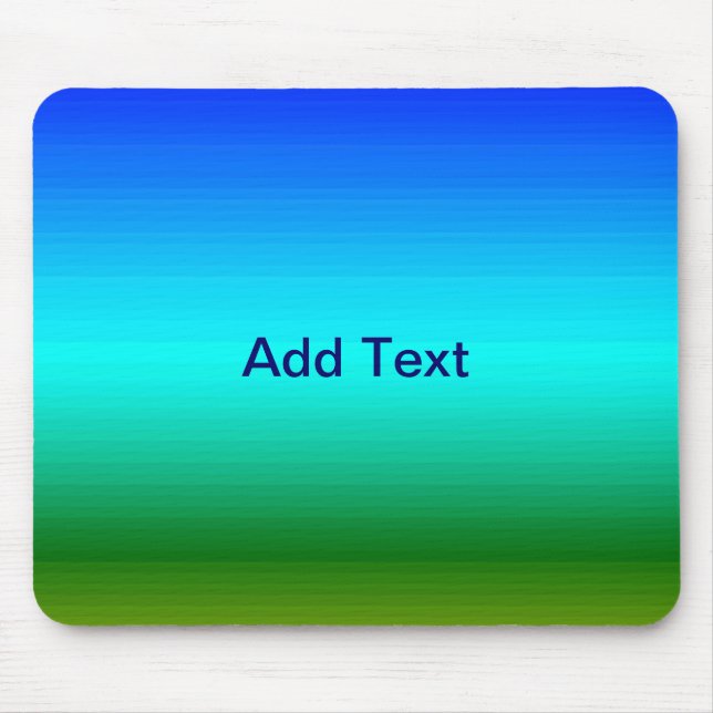 Sea and Sky Blue and Green Gradient Mouse Pad (Front)