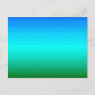 Sea and Sky Blue and Green Gradient Postcard