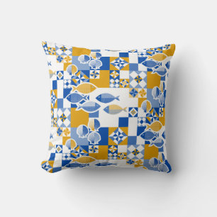 Sea and tiles cushion