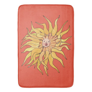 Sea Anemone Actinia Ocean Underwater Surreal Art Bath Mat