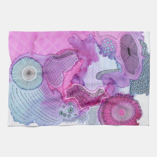 Sea Anemone Kitchen Towel (Horizontal)