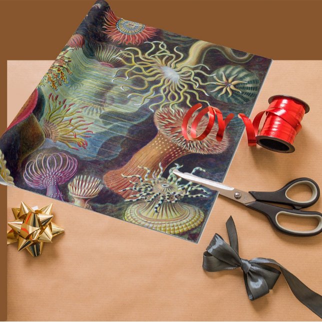 Sea Anemone Scientific Nature Ocean Wrapping Paper (Creator Uploaded)