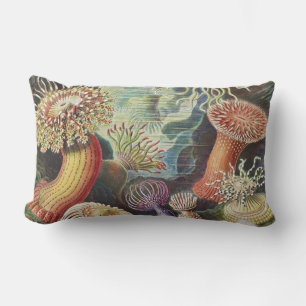 Sea Anemones, Actiniae Seeanemonen Ernst Haeckel Lumbar Cushion