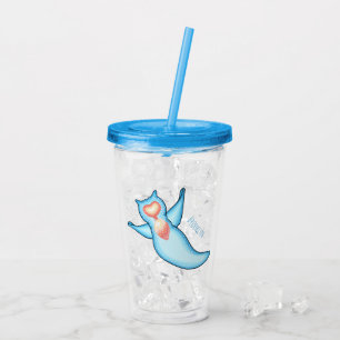 Sea angel cartoon illustration acrylic tumbler