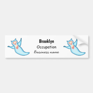Sea angel cartoon illustration bumper sticker