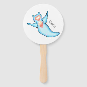Sea angel cartoon illustration hand fan