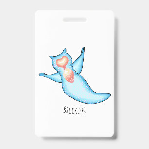 Sea angel cartoon illustration ID badge