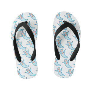 Sea angel cartoon illustration kid's thongs