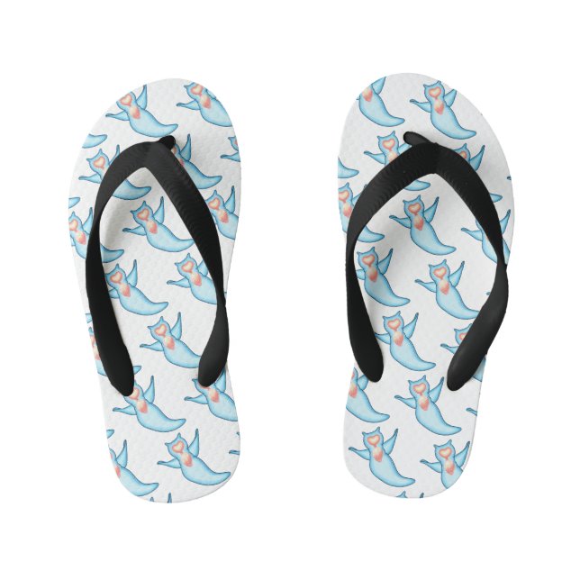Sea angel cartoon illustration kid's thongs (Footbed)