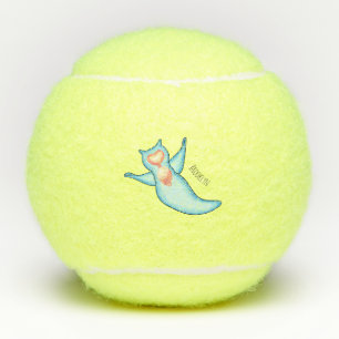 Sea angel cartoon illustration tennis balls