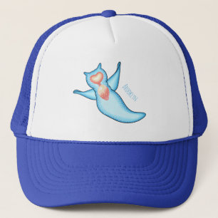 Sea angel cartoon illustration trucker hat