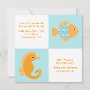 Sea Animals Birthday Invitation