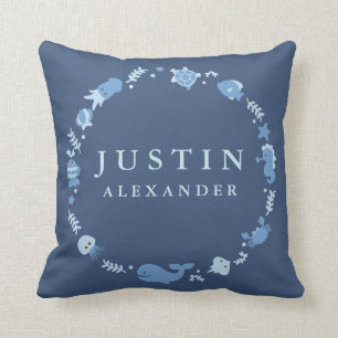 Sea Animals Border Baby/Kids Pillow