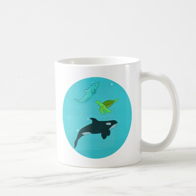 Sea Animals Coffee Mug (Right)