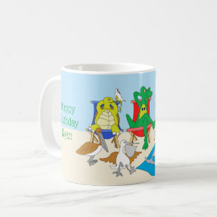 Sea Animals on the Beach Custom Mug