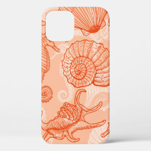 Sea animals seamless pattern iPhone 12 case