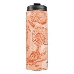 Sea animals seamless pattern thermal tumbler