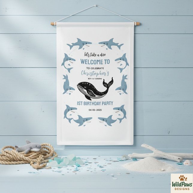 Sea Animals Shark 1st Birthday | Under the Sea Banner (Sea Animals Shark 1st Birthday | Under the Sea Banner
)