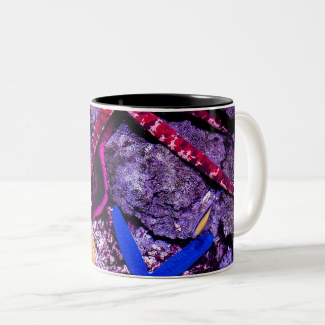 Sea Animals Two-Tone Coffee Mug (Front Right)