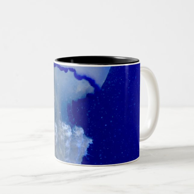 Sea Animals Two-Tone Coffee Mug (Front Right)