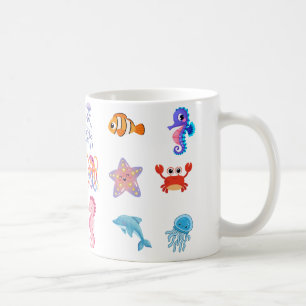 sea animlas coffee mug