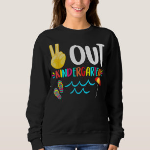Sea Art Fun Peace Sign Hand Out Kindergarten Gradu Sweatshirt