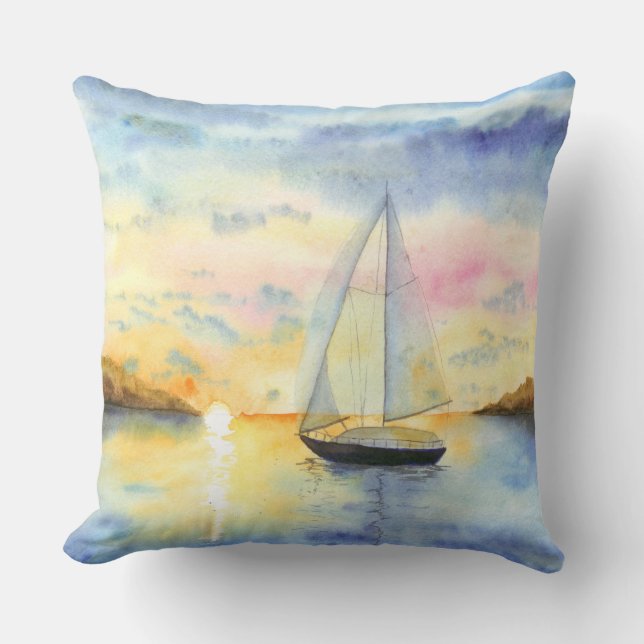Sea at sunset cushion (Front)