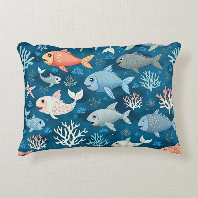 sea ​​background pillow (Front)