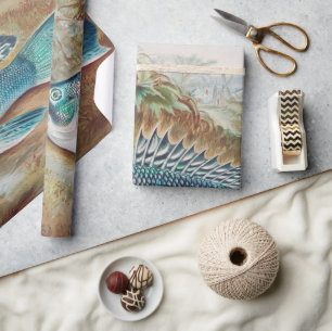 Sea Bass by S.A. Kilbourne, Vintage Fish Wrapping Paper