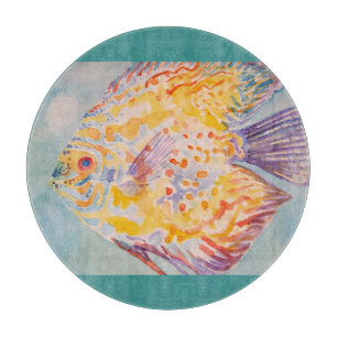 Sea beach Fish watercolour Cutting Board